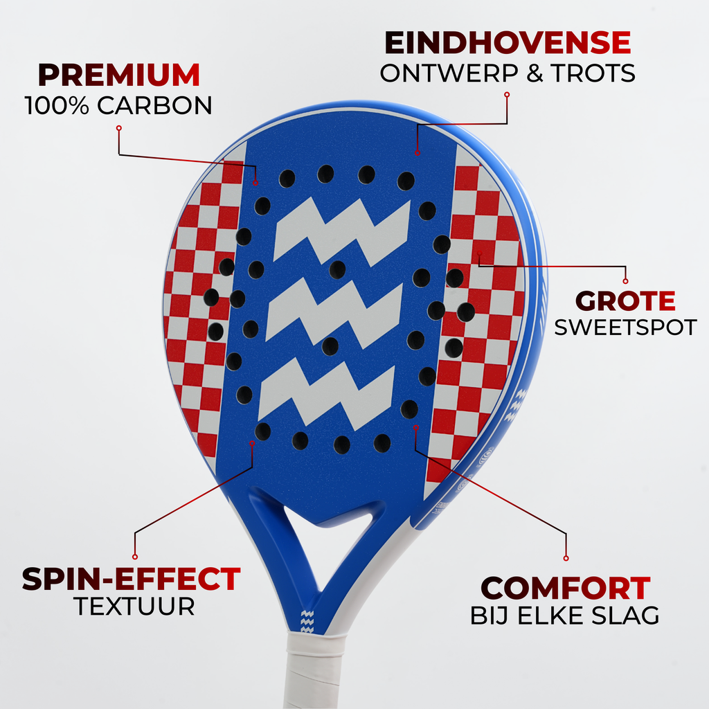 PADELSKE - ROODWITTER 100% Carbon - Padel Racket