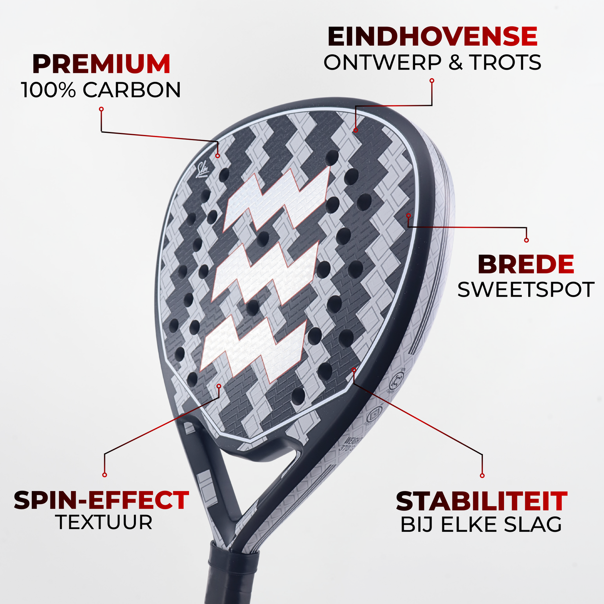 PADELSKE - SKÔN 100% Carbon - Padel Racket