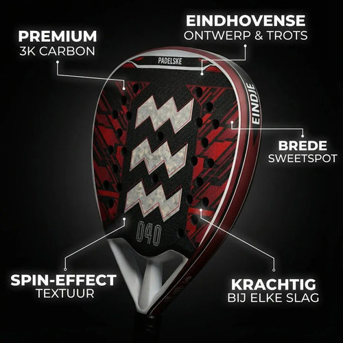 PADELSKE - EINDJE 3K Carbon - Padel Racket Padelske