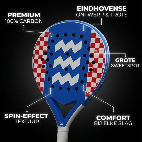 PADELSKE - ROODWITTER 100% Carbon - Padel Racket Padelske