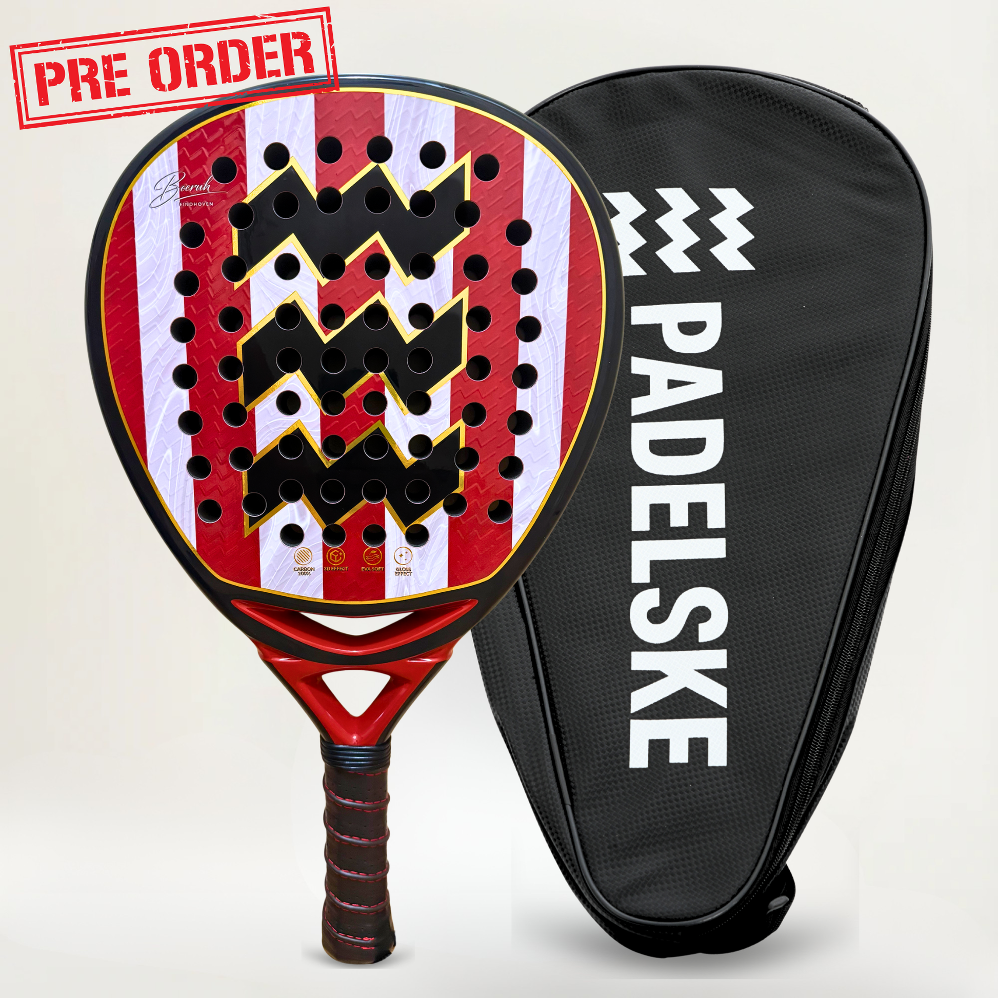 PADELSKE - BOERUH 100% Carbon - Padel Racket