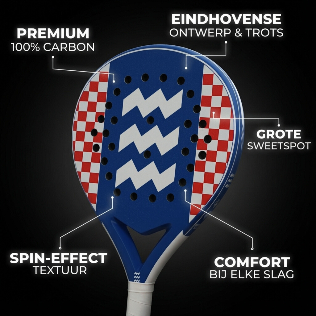 PADELSKE - ROODWITTER 100% Carbon - Padel Racket