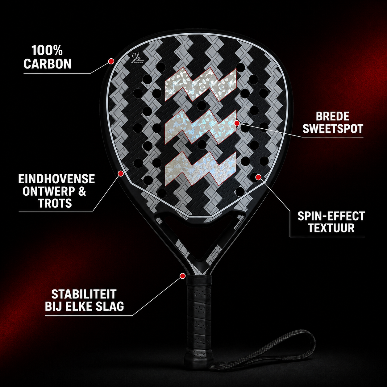 PADELSKE - SKÔN 100% Carbon - Padel Racket